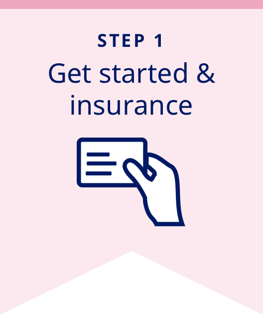 Step 1: Type of insurance banner with savings card icon